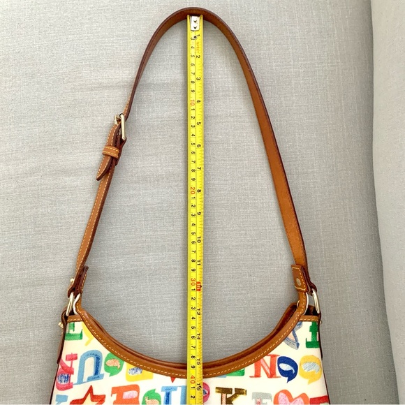 DOONEY & BOURKE Rainbow Lettering Pebble Grain Leather Hobo Bag - Picture 15 of 15